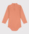 Langärmeliger Baby-Body aus Baumwolle mit Rollkragen rosa SIENNA