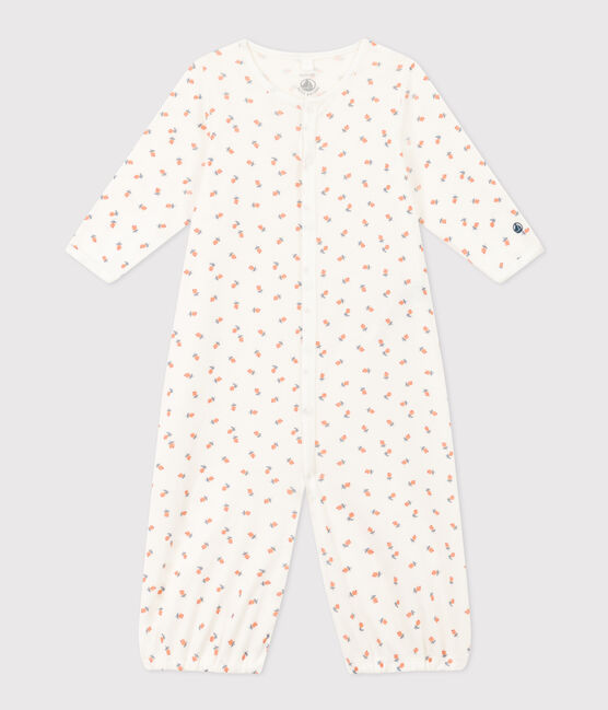 Bedruckter Kombi-Overall aus Baumwolle weiss MARSHMALLOW/weiss MULTICO