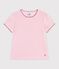 Kurz&auml;rmeliges Kinder-T-Shirt mit Streifen rosa/weiss