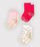 3er-Set Babystrümpfe Mädchen rosa CHARME