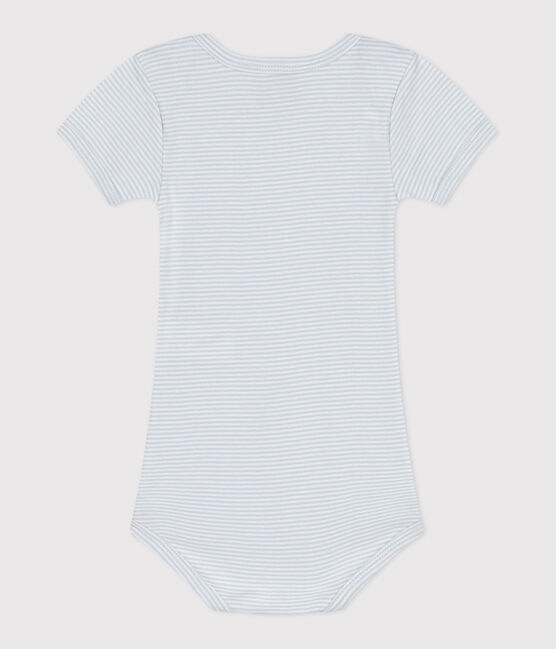 Kurzärmeliger Baby-Body aus Baumwolle mit Print GOMME/ MARSHMALLOW
