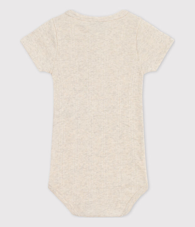 Kurz&auml;rmeliger Baby-Body aus Baumwolle mit Tunikaausschnitt MONTELIMAR CHINE