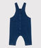 Langbeinige Baby-Latzhose aus Jeansstoff mit Elastan. blau