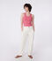 Damen-Tanktop L’Iconique aus einfarbiger Baumwolle rosa PEONIA