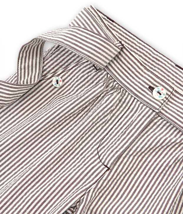 Kinder-Short M&auml;dchen braun/weiss