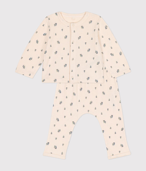 2-teiliges Baby-Set aus Doppeljersey naturfarben/vielfarbig