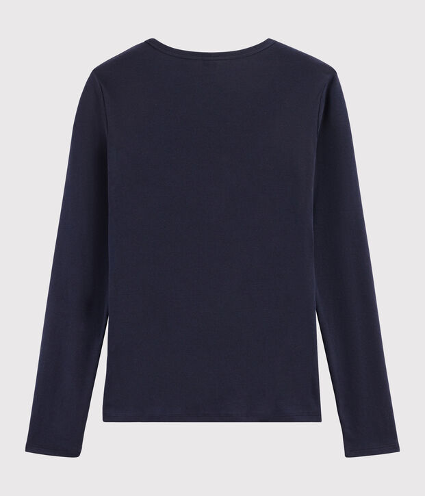 Damen-T-Shirt aus Baumwolle mit V-Ausschnitt SMOKING