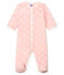 Baby-Pyjama zum Überziehen aus Fleece für Mädchen rosa MINOIS/weiss MARSHMALLOW