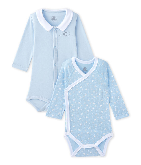 Baby-Jungen-Bodys für Neugeborene im 2er-Set weiss LOT