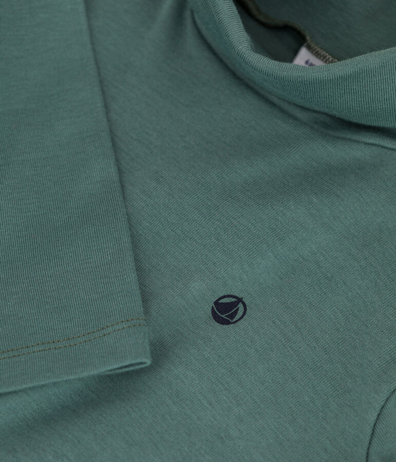 Kinder-Rollkragenshirt aus Baumwolle gr&uuml;n