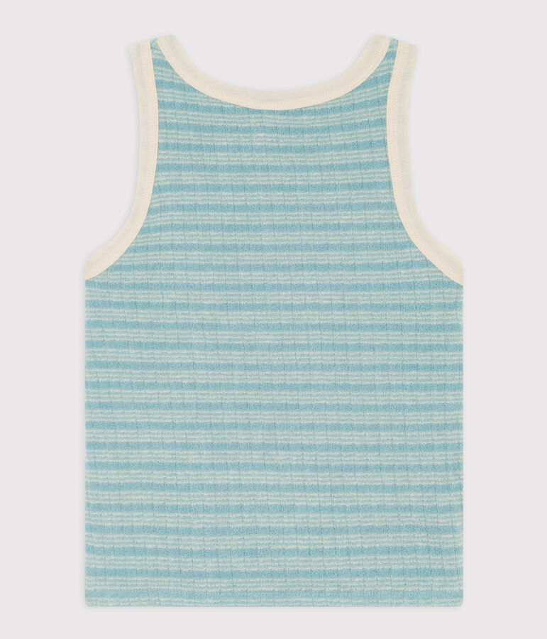 Kinder-Cardigan aus Frottee f&uuml;r M&auml;dchen gr&uuml;n/naturfarben