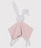 Baby-Kuschelhäschen aus Rippstrick rosa CHARME/weiss MARSHMALLOW