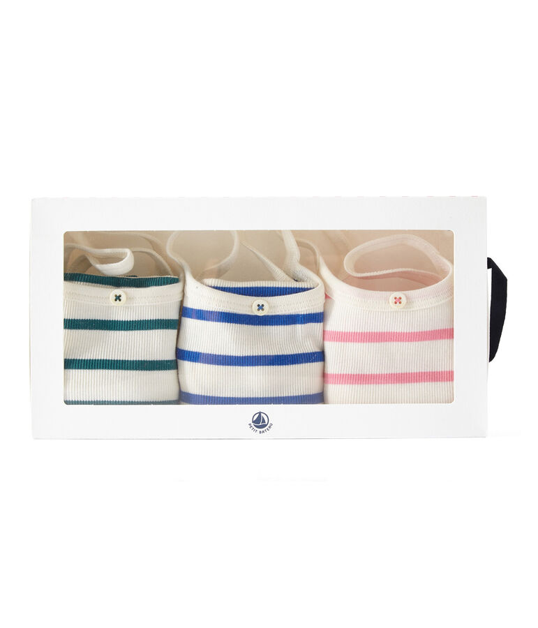 Jedes Set besteht aus 3 Tr&auml;gerhemden m&auml;dchen weiss