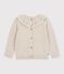 Kinder-Cardigan aus einfarbiger Wolle und Baumwolle MONTELIMAR CHINE