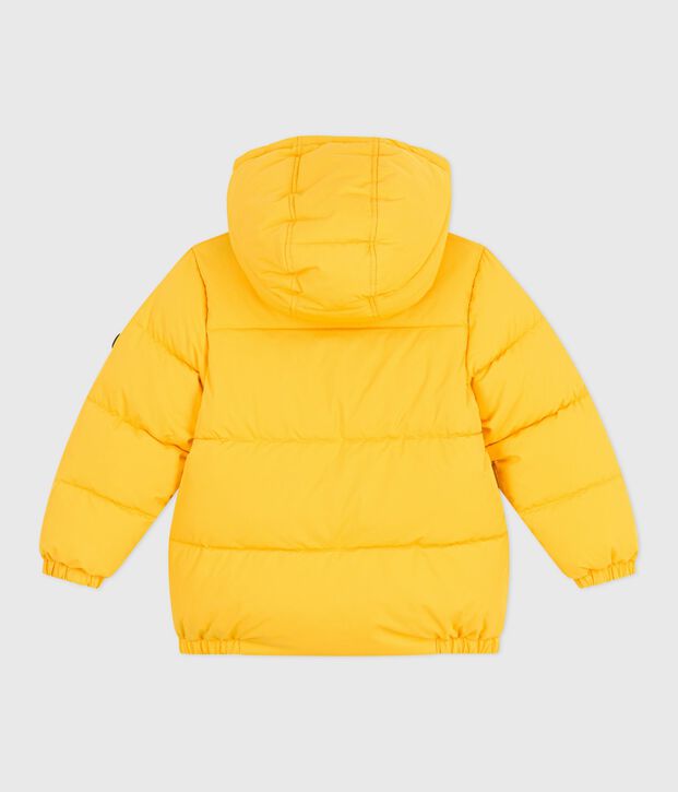 Einfarbige Kinder-Winterjacke gelb