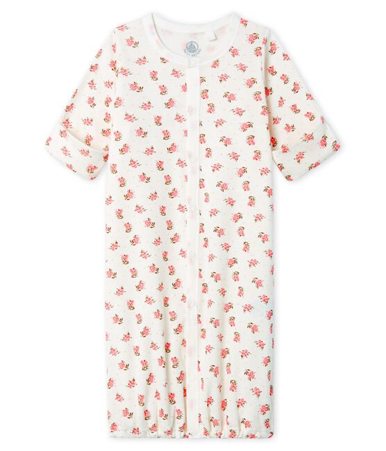 Kombi-Overall aus Rippstrick für Babys weiss MARSHMALLOW/rosa GRETEL/ MULTICO