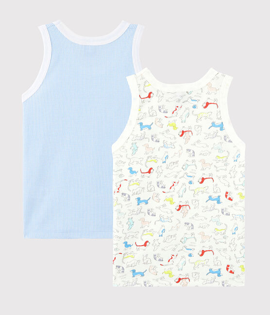 2er-Set Unterhemden aus Bio-Baumwolle mit Animal-Print für Jungen variante 1