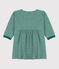 Langärmeliges Kleid aus Doppeljersey mit Ringelstreifen EVERGREEN/ FUMEE