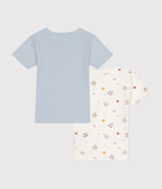 2er-Set kurz&auml;rmelige Kinder-T-Shirts aus Baumwolle vielfarbig