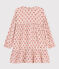 Langärmeliges Kleid mit Blumenprint aus Baumwollgaze für Kinder/Mädchen rosa SALINE/weiss MULTICO