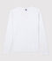 Damen-T-Shirt aus Baumwolle mit V-Ausschnitt weiss ECUME