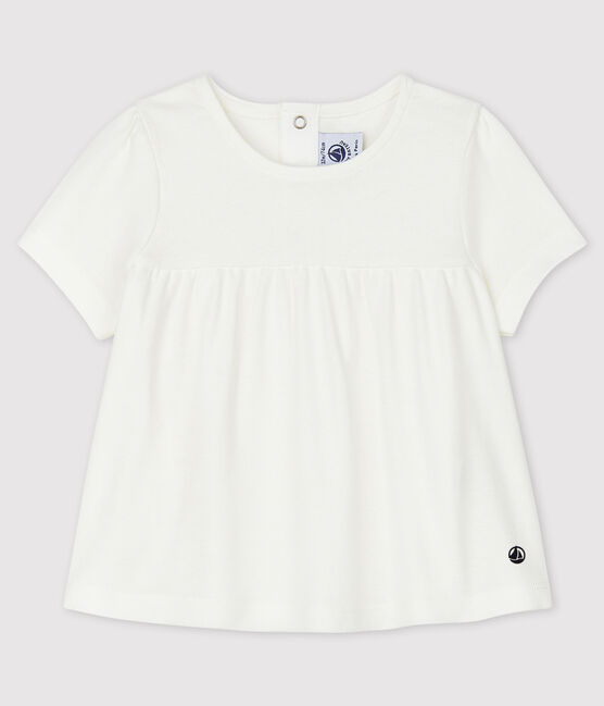 Baby-Bluse aus Baumwolle weiss MARSHMALLOW