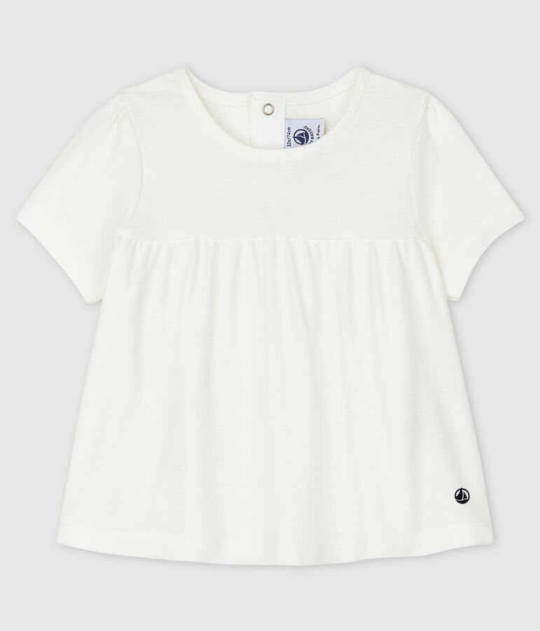 Baby-Bluse aus Baumwolle weiss