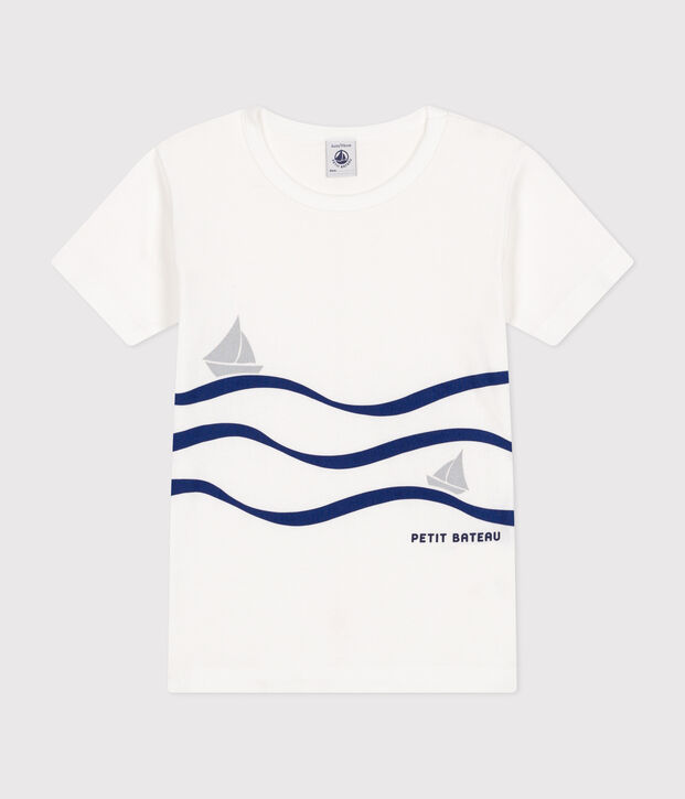 Kurz&auml;rmeliges T-Shirt aus Baumwolle f&uuml;r Kinder weiss