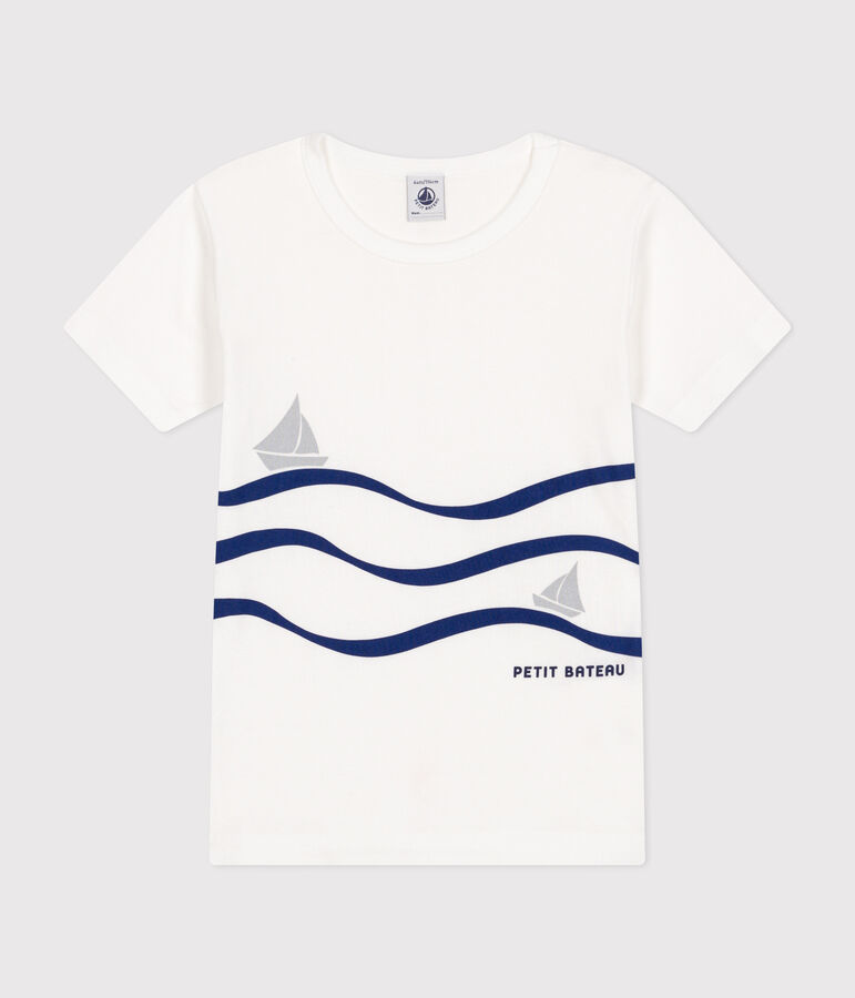 Kurz&auml;rmeliges T-Shirt aus Baumwolle f&uuml;r Kinder weiss