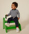 Langärmeliger Baby-Body aus Baumwolle mit Kragen blau SMOKING/weiss MARSHMALLOW