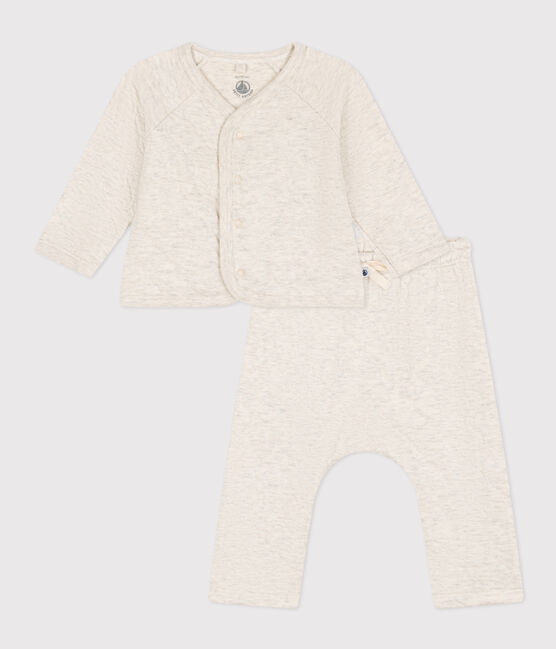 Baby-Set aus gestepptem Doppeljersey beige MONTELIMAR CHINE
