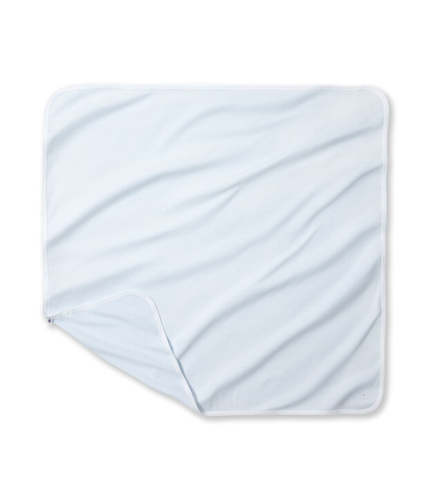 Ringel-gestreiftes Baby Betttuch blau/weiss