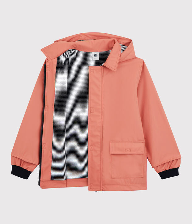KLASSISCHE KINDER-REGENJACKE AUS RECYCELTEM MATERIAL rosa