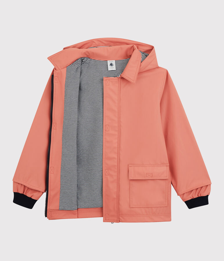 KLASSISCHE KINDER-REGENJACKE AUS RECYCELTEM MATERIAL rosa