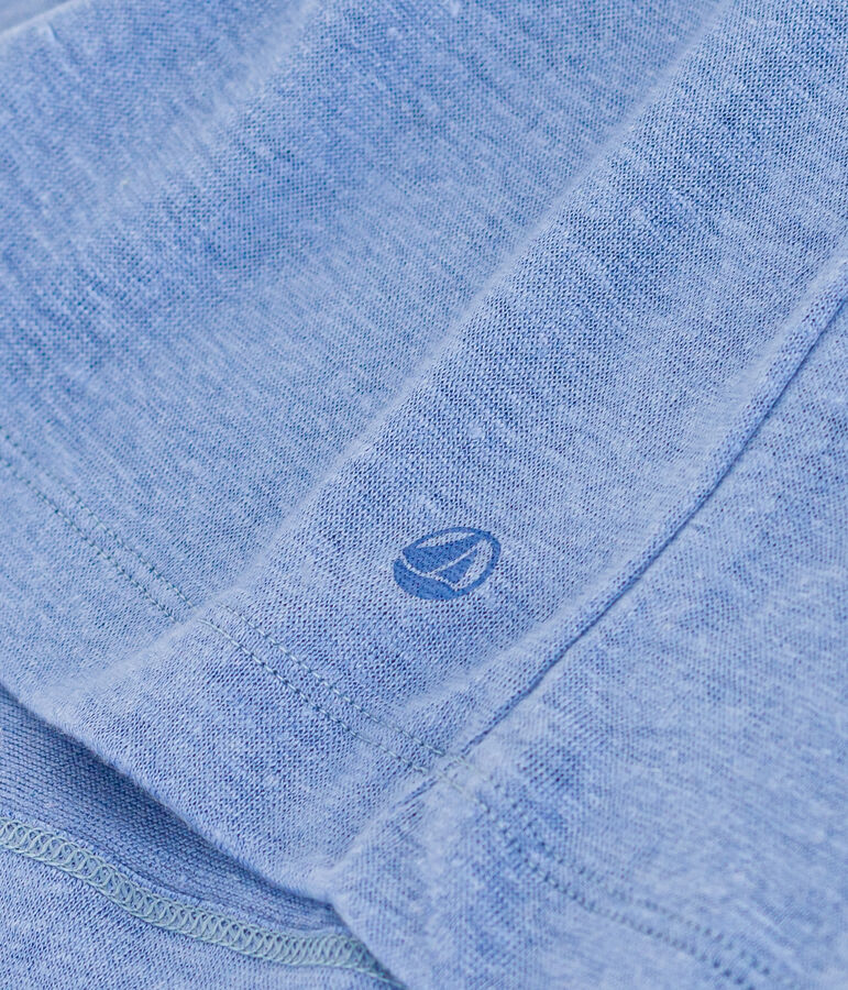 Damen-T-Shirt L'Iconique aus Leinen blau