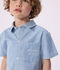 Kurz&auml;rmeliges Kinder-Hemd aus Baumwolle blau