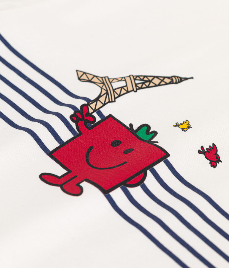 Kinder-T-Shirt Mr. Men und Little Miss  aus Baumwolle weiss