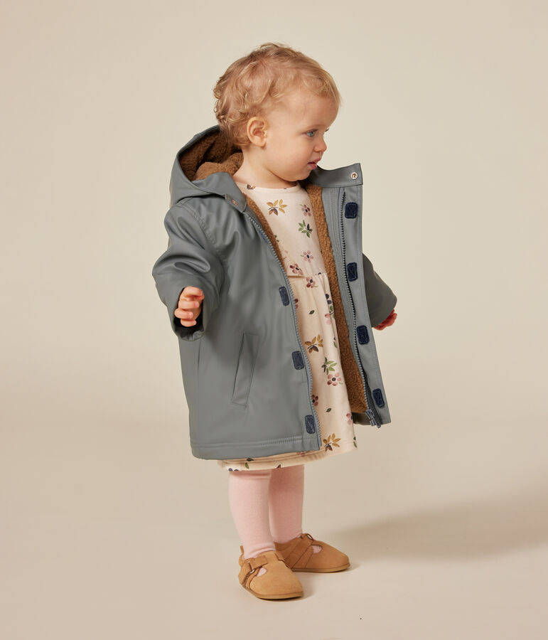 Warme Baby-Regenjacke gr&uuml;n THUYA