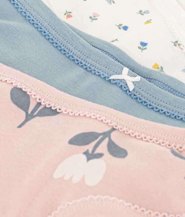 3er-Set Slips aus Baumwolle mit Tulpenmotiv f&uuml;r M&auml;dchen vielfarbig