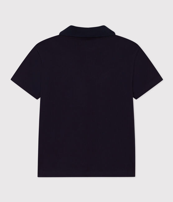 Kurzärmeliges Kinder-Poloshirt aus Baumwolle für Jungen blau SMOKING