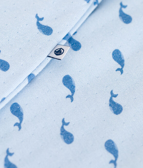Baby-Bodyjama aus Doppeljersey mit Walen blau TOUDOU/ ALASKA