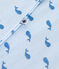 Baby-Bodyjama aus Doppeljersey mit Walen blau TOUDOU/ ALASKA