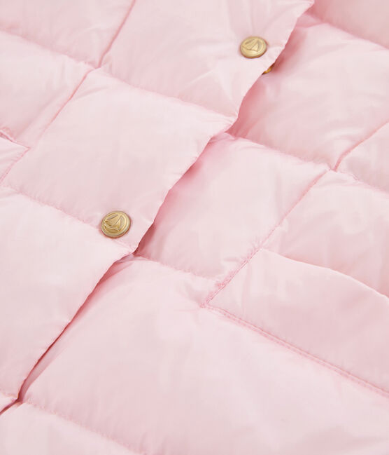 Daunenjacke mit Daunen- und Federfüllung für Mädchen rosa FLEUR CN
