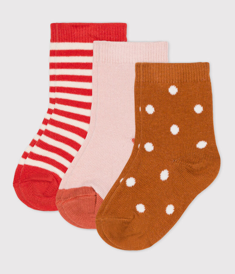 3er-Set Babysocken vielfarbig
