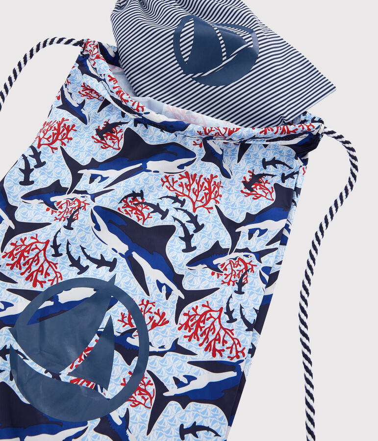 Leichter Beutel f&uuml;r Jungen weiss/vielfarbig