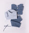 Baby-Set aus Baumwolle mit Bruststickerei und Vichy-Muster vielfarbig