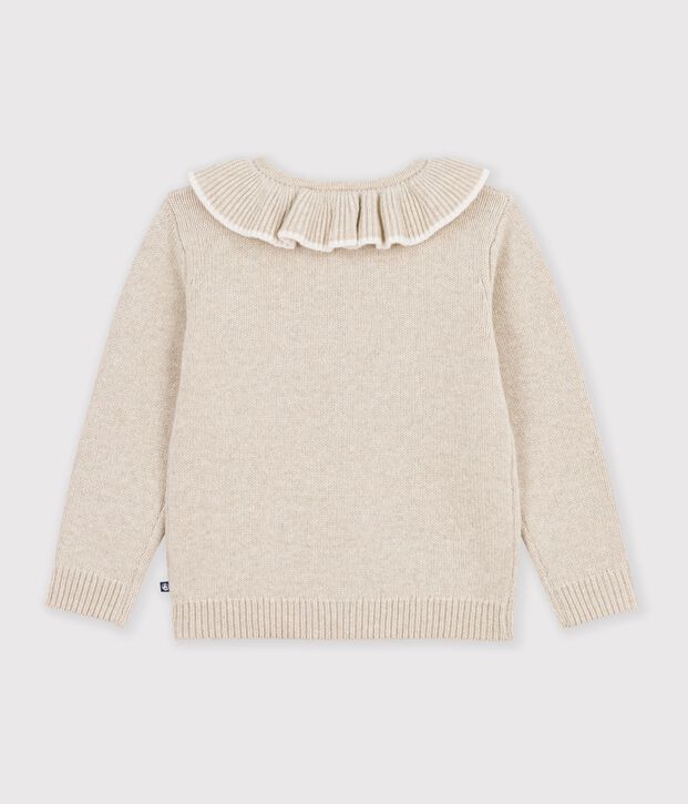 Kinder-Cardigan aus einfarbiger Wolle und Baumwolle MONTELIMAR CHINE