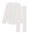 Rippstrick-Pyjama für Mädchen weiss MARSHMALLOW/blau MAJOR CN