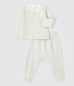 Zweiteiliges Baby-Set aus gestreiftem Bio-Doppeljersey