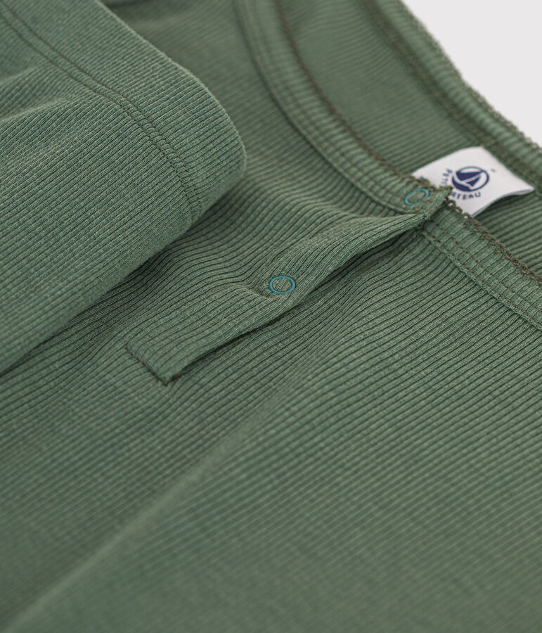 Kurzer Pyjama und unifarbenes Tanktop aus Baumwolle Damen gr&uuml;n